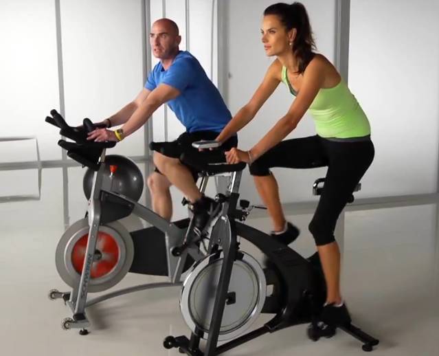 Alessandra Ambrosio Spinning Workout Video