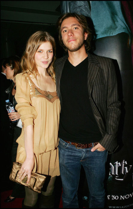 Clemence Poesy with her ex-husband, Emeric Glayse. 